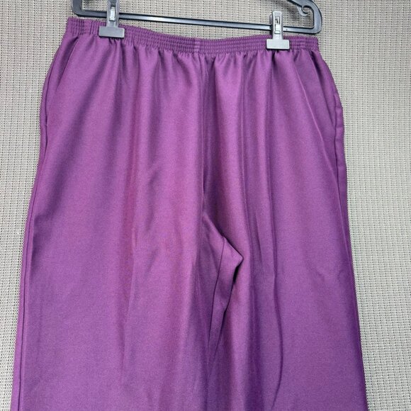 Alfred Dunner Womens Plus Size 24W Plum Elastic waist Pull-On Pants - Picture 2 of 10